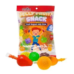Fusion Select Jelly Fruit Snack Tik Tok Challenge Hit or Miss Asmr Challenge - Fruit-Shaped Jelly- Assorted Flavors Strawberry Orange Apple Pineapple Grape Mango (Bag) - Jelly Bag