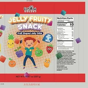 Fusion Select Jelly Fruit Snack Tik Tok Challenge Hit or Miss - Fruit-Shaped Jelly- Assorted Flavors Strawberry Orange Apple Pineapple Grape Mango (Jar) - Jelly Nutrition