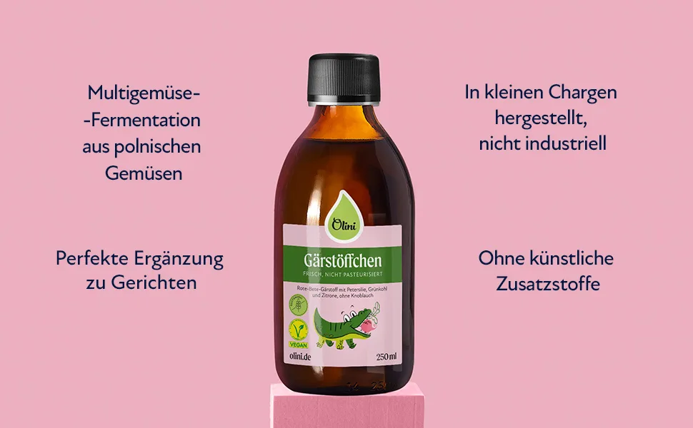 Olini fermentation from beets for children 1l - probiotic drink immunity support from the beet fermentation silage - mild taste without preservatives and artificial dyes Red beds for children 1000 ml - Gärstoffchen