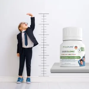 Vitropure Osseolong chewing tablets: unique combination: branched chain amino acids (BCAAs) calcium vitamin D3 zinc and magnesium for bone development. - new3
