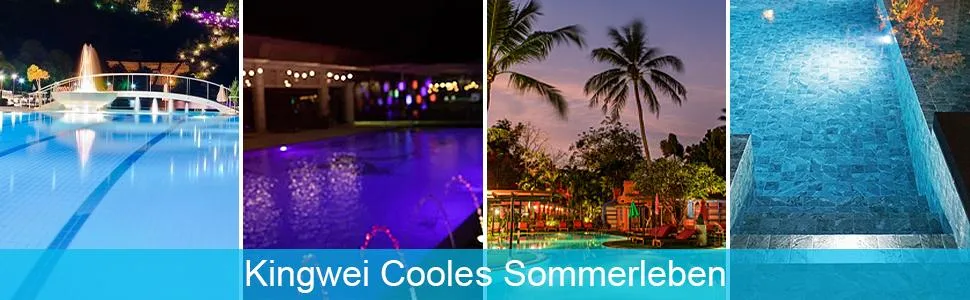 Kingwei RGBW 40W LED headlights pool lighting Par56 Pool headlight IP68 waterproof underwater lighting with remote control for swimming pool DC/AC 12V - product information 5