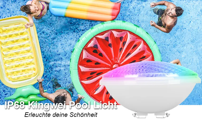 Kingwei RGBW 40W LED headlights pool lighting Par56 Pool headlight IP68 waterproof underwater lighting with remote control for swimming pool DC/AC 12V - led pool licht