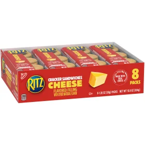 RITZ Cheese Sandwich Crackers, 48 Snack Packs (6 Boxes) Cheese 1.38 Ounce (Pack of 48) - image