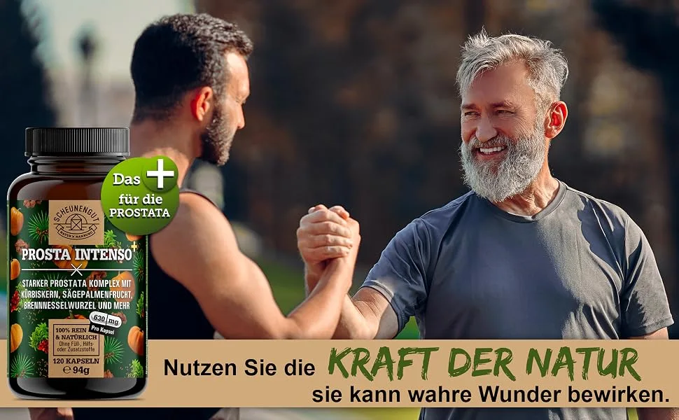 Prosta intensive+ prostate capsules+ important: laboratory tester complex with pygeum africanum saw palm fruit pumpkin seeds nettle root pine bark & more i de i Scheunengut  - sägepalmenextrakt haarausfall saw palmetto kapseln prostate sägepalmenextrakt prostata kürbiskern