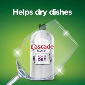 Cascade Platinum Dishwasher Pods Actionpacs + Oxi Dishwasher Detergent with Dishwasher Cleaner Action Fresh 62 Count - Helps dry dishes