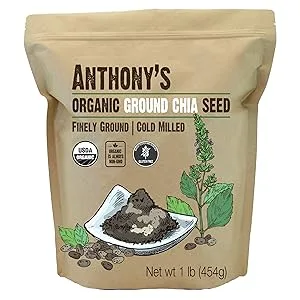 Anthony's Organic Ground Chia Seed 1 lb Finely Ground Cold Milled Gluten Free Non GMO - product information 2