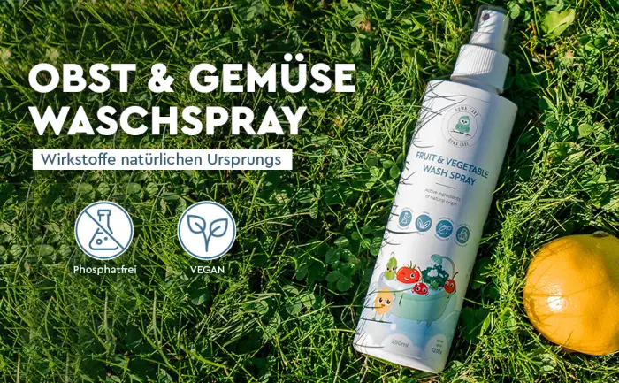 Natural fruit cleaner spray for fruit and vegetables phosphate-free vegetable cleaner made from natural ingredients 250 ml - lebensmittel waschmaschine