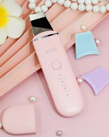 GUGUG Rose Quartz Stone Gua Sha Set Natural Jade Roller for Facial Massage Face Roller for Eye Puffiness Skin Tightening - skin scrubber.