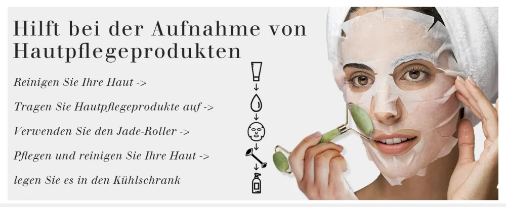 GUGUG Gua Sha Stone and Face Jade Roller Set for Facial Massage - Reduces Eye Puffiness and Skincare Routine-Green - jade roller