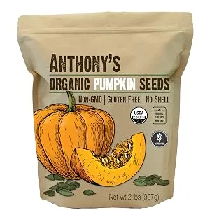 Anthony's Organic Pumpkin Seeds 2 lb Gluten Free Non GMO No Shell Unsalted Keto Friendly - product information 2