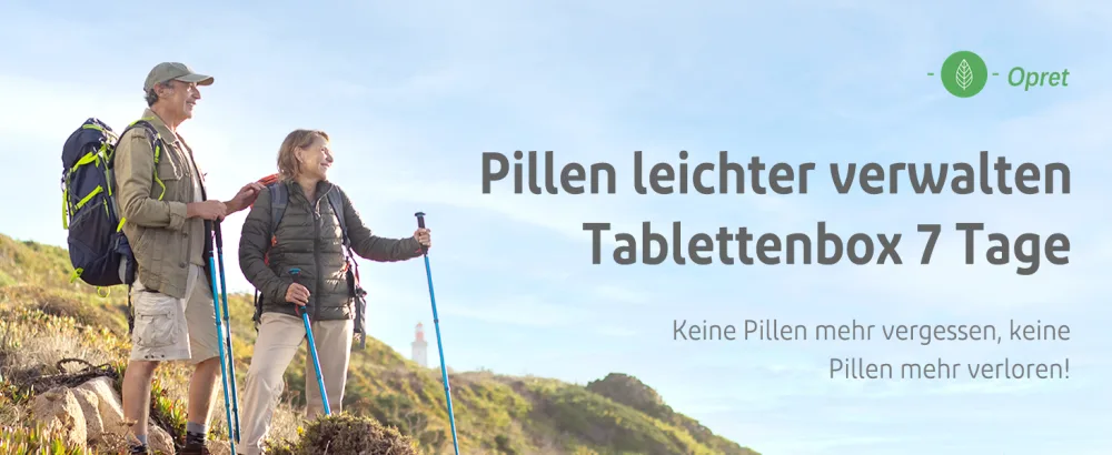 OPRET Tablet Box 7 days Pill dose 7 days tablet box tablets Wochenbox pills box 7 days tablets organizer for medication white - Opret tablettenbox