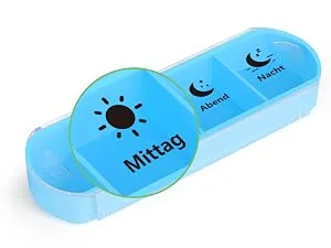 Opret tablet box 7 days with 4 compartments for the morning at noon at night medication box pills box pill box Pill can box tablets Wochenbox Organizer Supplement Box Black - medikamentenbox