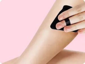 Beakey triangle makeup powder quaste for loose powder and liquid cosmetics soft plush powder sponge make-up powder puff make-up tool (6 pieces black) triangular black - Bein