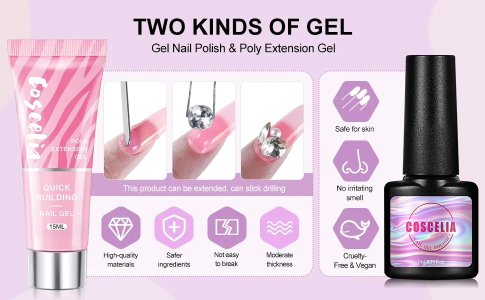 Set for Nail All For Manicure Gift Starter Kit Home DIY Set1 - 3 US