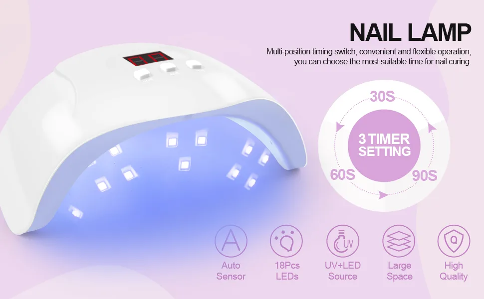 Set for Nail All For Manicure Gift Starter Kit Home DIY Set1 - 34 DE