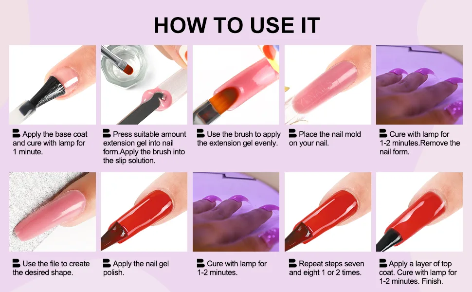 Set for Nail All For Manicure Gift Starter Kit Home DIY Set1 - 7 UK