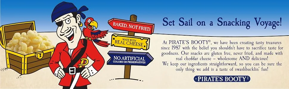Pirate’s Booty Snack Puffs Aged White Cheddar 4 oz. - pirates booty, snacks, skinny pop