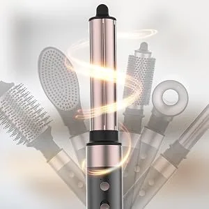 Cecotec air brushes bamba ceramiccare supersonic 6-in-1 with 6 interchangeable heads ceramic coating 2 speeds and 3 temperatures 6 heads black - 6 in 1 Warmluftbürste