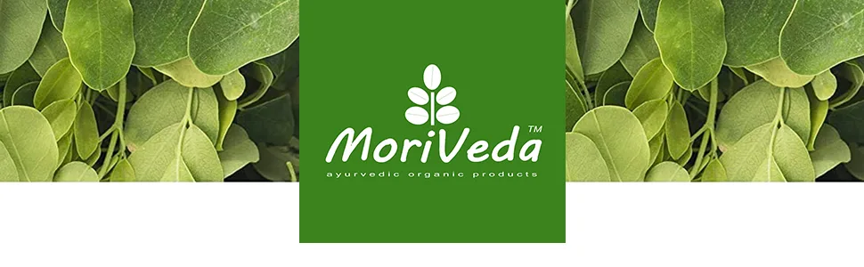 Moriveda Moringa Oleifera Tea - 100g cut leaf mass Herbal I 100% vegan fructose -free gluten -free & certified by USDA & ISO Oleifera Tea 100g - Header