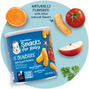 Gerber Snacks for Baby Value Pack Lil Crunchies Mild Cheddar & Veggie Dip 1.48 Ounce (Pack of 8) - product information 4