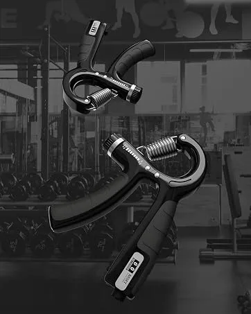 Hand trainer set of 2 hand trainers forearm trainer adjustable handle 5-60 kg hand forearm training device grip strength trainer non-slip handle for athletes and hand recovery black - hand grip