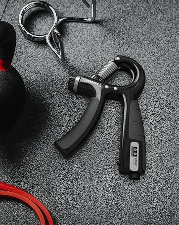 Hand trainer set of 2 hand trainers forearm trainer adjustable handle 5-60 kg hand forearm training device grip strength trainer non-slip handle for athletes and hand recovery black - handgrif