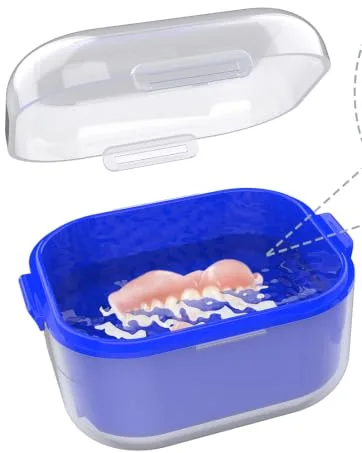 Braces box Dento Box Splint box (also for bite splint night guard) 4 pieces Orthodontic box (white). White 4 pieces - zahnprothesendose