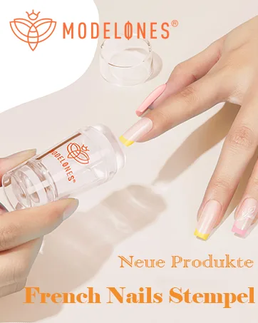 Modelones polygel Slip Solution Kit 120ml with dual-ended nail brush poly gel slip solution for acrylic nails liquid set nail extension nail art at home - French Nail Stempel