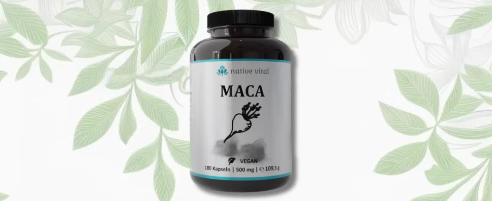 MACA BLACK - IMPORTANT: 25:1-12 500mg MACA powder - 180 capsules - German production - Vegan - Laboratory tested - maca bottle