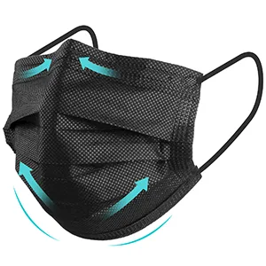 100 Pack Disposable Face Masks 3 Ply Filter Protection Black Disposable Face Masks - product information 4