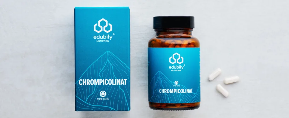 Edubily Nutrition Chrom Picolinat capsules - 60 g chrompicolinate per capsule - vegan - dietary supplement with high bioavailability - 180 capsules - chrompicolinat von edubily nutrition