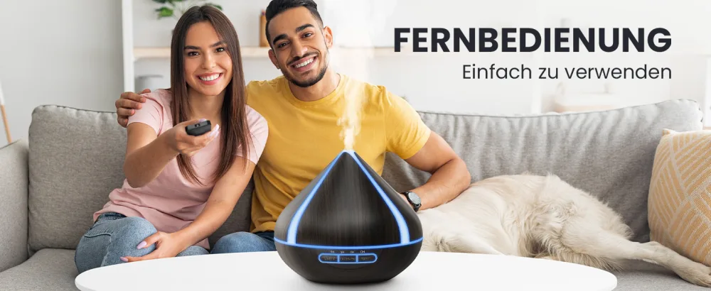 Vaaghanm 500 ml essential Oil diffuser with 8 oils aromatherapy diffuser with remote control 4 timers automatic Waterless Shut-Off for Large Space made of plastic brown - B09WYMD5XM