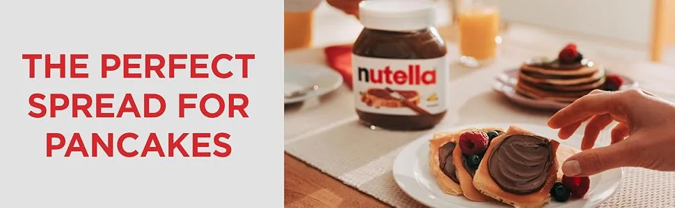 Nutella Chocolate Hazelnut Spread Friends Edition Great for Holiday Stocking Stuffers 1.05 oz each 21-Count - The Perfect Spread for Pancakes