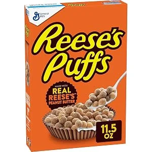 Reese's Puffs Cereal Chocolatey Peanut Butter with Whole Grain 11.5 oz - product information 2