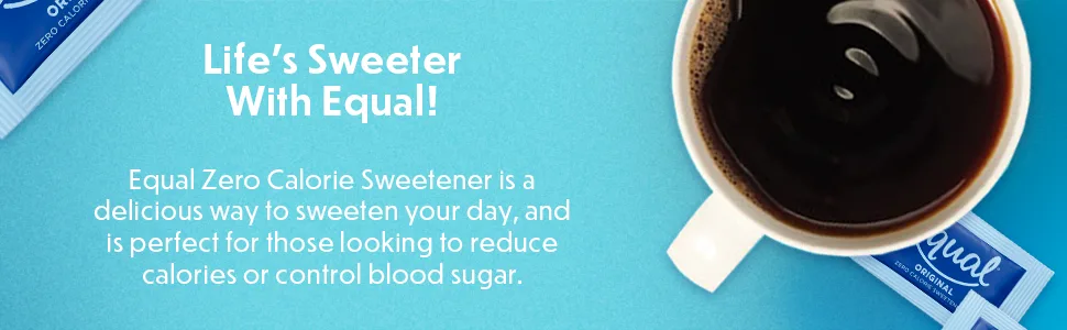 EQUAL 0 Calorie Sweetener Sugar Substitute Zero Calorie Sugar Alternative Sweetener Packets Sugar Alternative 800 Count - equal sweetner