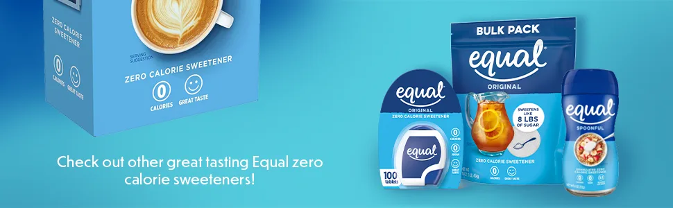 EQUAL 0 Calorie Sweetener Sugar Substitute Zero Calorie Sugar Alternative Sweetener Packets Sugar Alternative 800 Count - other zero calorie sweetners