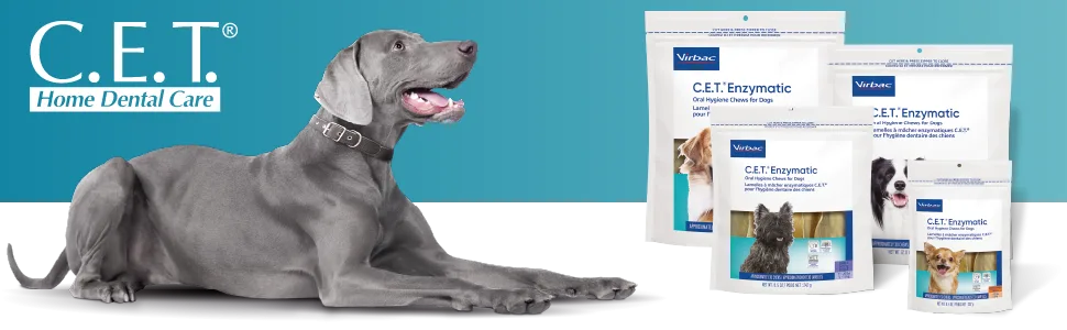 Virbac CET Enzymatic Oral Hygiene Chews for Dogs - enzymatic