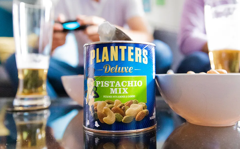 PLANTERS Deluxe Pistachio Mix 14.5 oz. Resealable Container - Variety Mixed Nuts with Pistachios Almonds & Cashews - Shareable Snack & Great Source of Energy - Kosher - To come