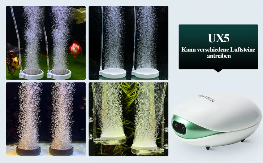 Boxtech aquarium air pump bladder stone check valve and control valve suit oxygen pump for 1-150 liters of aquarium double hole 2.5watts - ux5-3