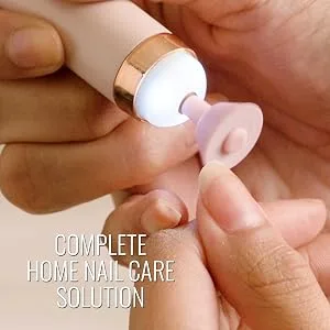 Finishing Touch Flawless Salon Nails Kit Electronic Nail File and Full Manicure and Pedicure Tool - Complete Nail Care Solution
