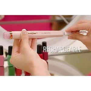 Finishing Touch Flawless Salon Nails Kit Electronic Nail File and Full Manicure and Pedicure Tool - Rechargeable