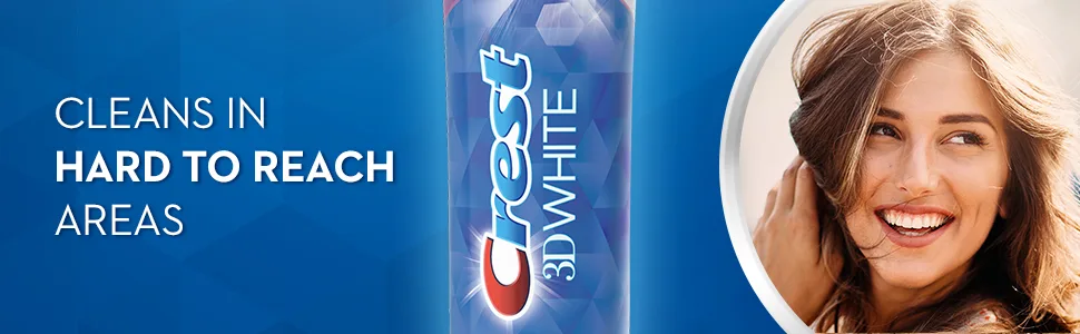 Crest Toothpaste 3D Glamorous White Mint (Packaging May Vary) 3.8 Oz Pack of 4 - Cleans in hard-to-reach areas