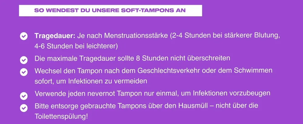 nevernot Soft Tampons 48 pieces: Menstrual sponge with optional thread 100% pollutant-free and super soft easy to remove - Anwendung