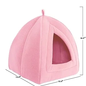 PETMAKER Igloo Pet Bed Collection - Soft Indoor Enclosed Covered Tent/House for Cats Kittens and Small Pets with Removable Cushion Pad - PRODUCT DETAILS