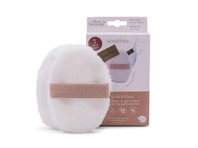 Waschies Face Scrub & Clean washable peeling pads reusable pore depth cleaning and peeling only with water skin-friendly 2 Set - Body scrub