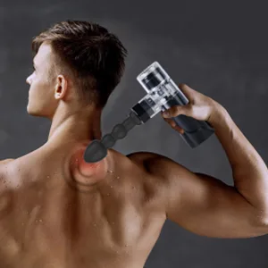 Massage gun Head Deep Tissue Percussion Muscle massager silicone waterproof interchangeable head Hand muscle massage head black (0.47 inches) 0.47 inches - Massagepistolenkopf