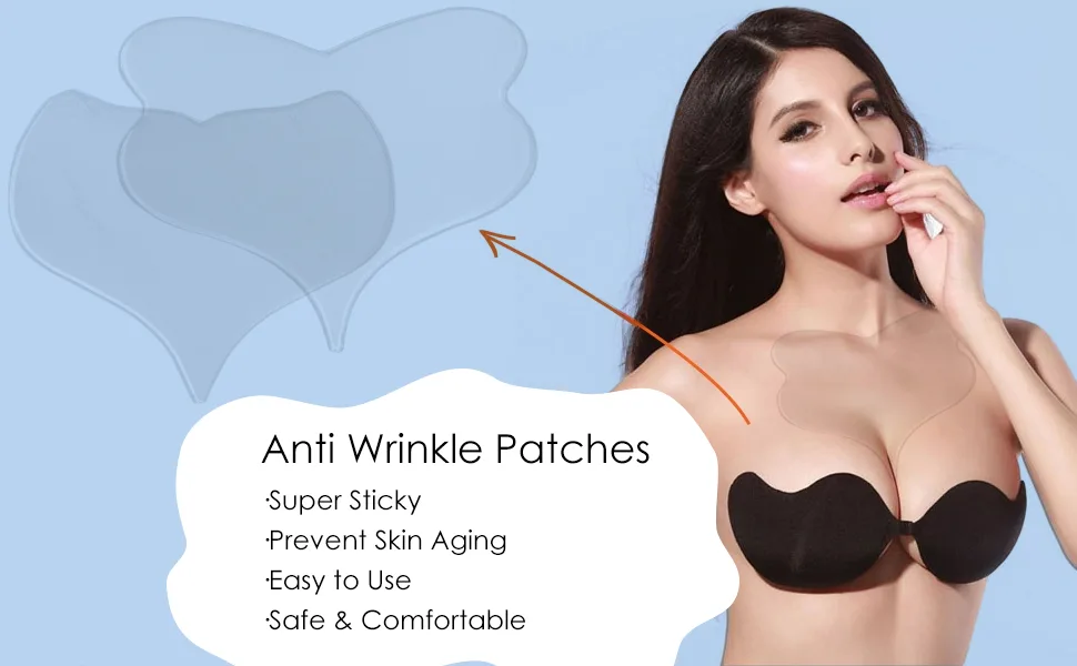 Breast-folded pads anti-aging-silicone skin plaster sleeping reusable tights. - Brust-Falten-Pads