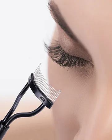 MSQ Eyelash Comb Eyelash Comb with Protective Cover Eyelash Comb Eyebrow Brush Cosmetic Brush Mascara Applicator 3Lotus Color - product information 10