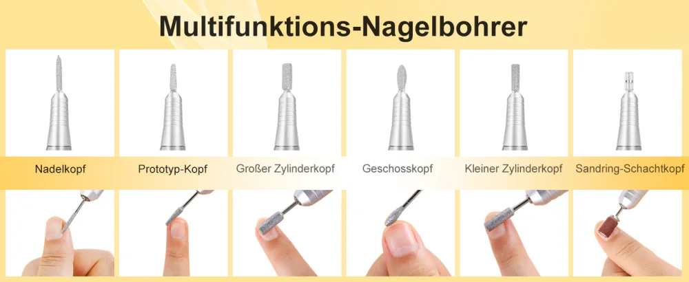 Electric nail cutter Aisely electrical nail files for gel nails 30000 rpm adjustable speed. - nail set