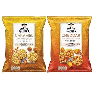 Quaker Rice Crisps Cheddar & Caramel Variety Pack 6.06 & 7.04 Oz Bags 6 Count - product information 1